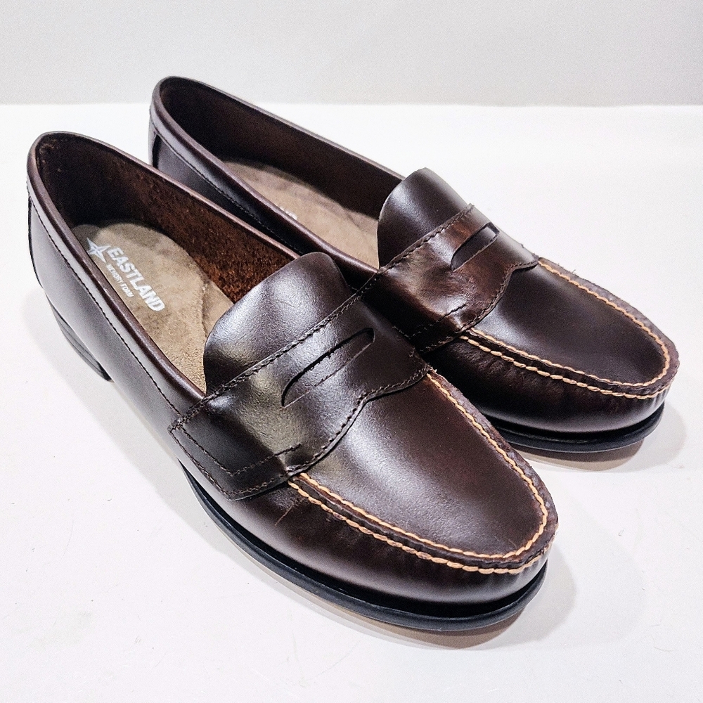 Eastland Brown Leather Penny Loafers